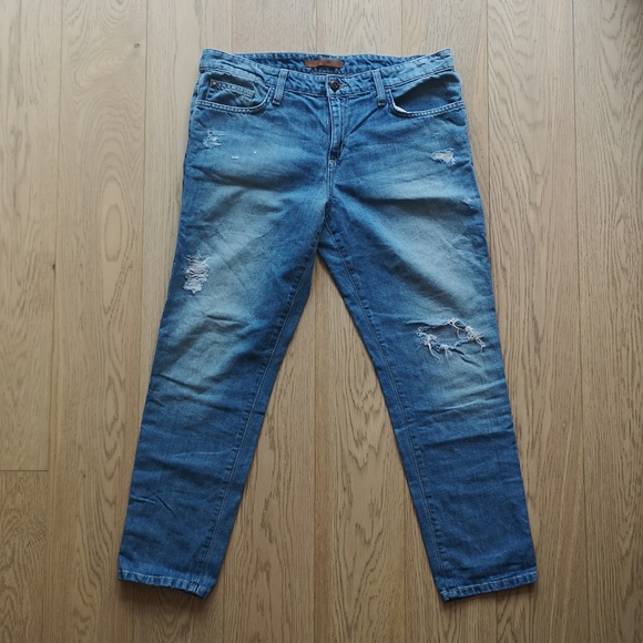 Cotton+Linen Oversize/Boyfriend Jeans - Picture 1 of 4